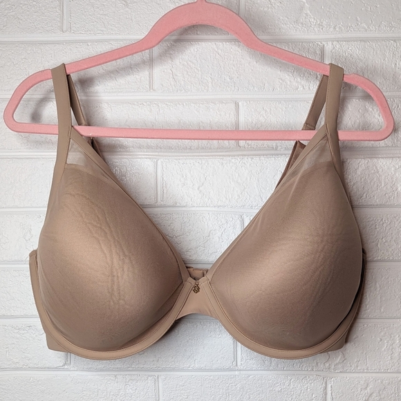 ThirdLove 24/7 Classic Contour Plunge Bra Tan Removable Padding Bra - Picture 2 of 6